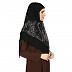 Instant Ready-to-wear Hijab - Black Print